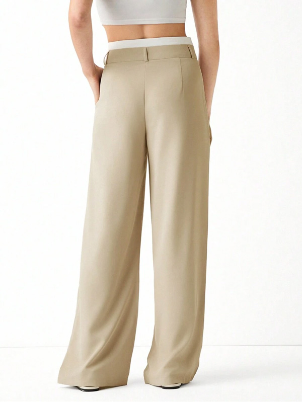 Women's Summer Spliced Waist Suit Pants