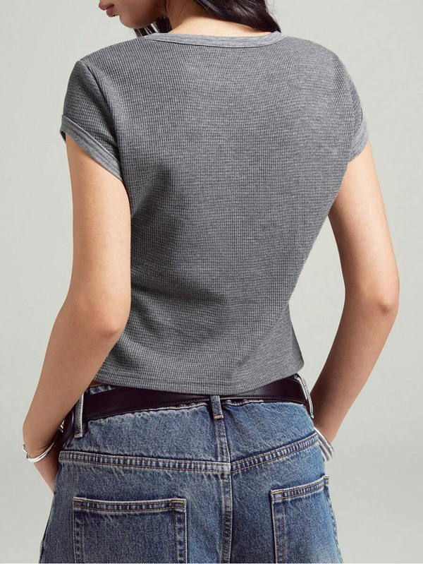 Unisex Loose Fit Grey T-Shirt