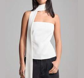 Satin Foulard Top for Women