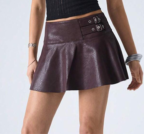Women's PU Mini Skirt