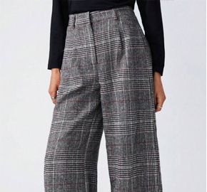 Women's Casual Loose Plaid Pants