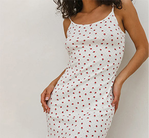 Suspender Casual Printed Pajamas