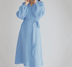 Blue Long Robe For Women