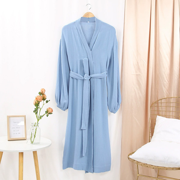 Blue Long Robe For Women