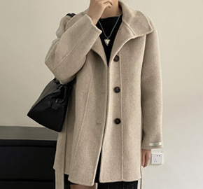 Women's Collar Double-faced Wool Coat