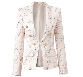 Fashionable Floral Pattern Suit Jacket