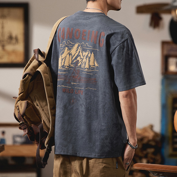 Faux Washed Short Sleeve T-Shirt Loose Top