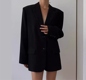 Loose Casual Black Blazer