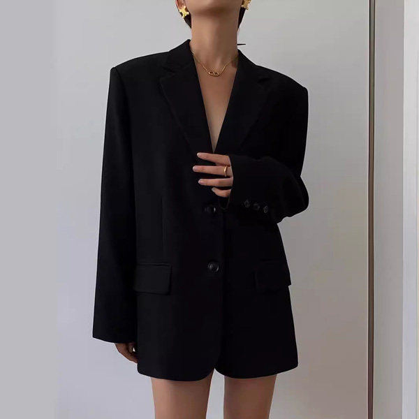 Loose Casual Black Blazer