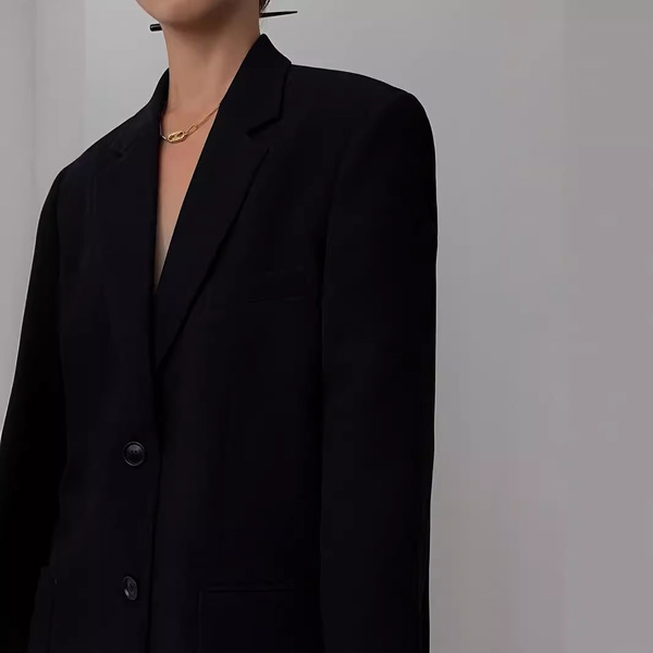 Loose Casual Black Blazer