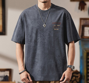 Faux Washed Short Sleeve T-Shirt Loose Top