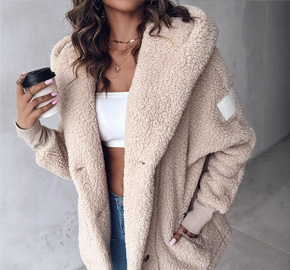 Women's Casual Long Sleeve Loose Chambray Jacket Coat