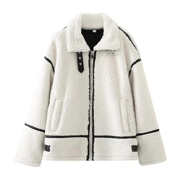 Fashion Casual Loose Lamb Wool Jacket Coat