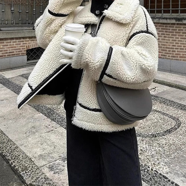 Fashion Casual Loose Lamb Wool Jacket Coat