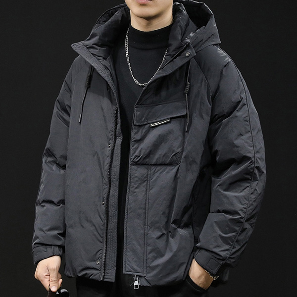 White Duck Down Jacket Workwear Men's Hooded Down Jacket