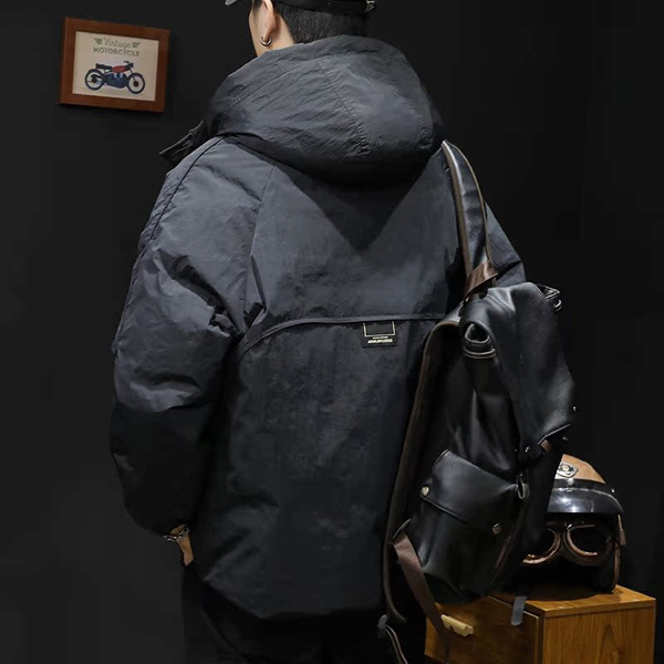 White Duck Down Jacket Workwear Men's Hooded Down Jacket