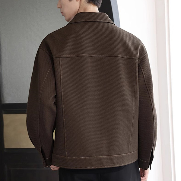 Men's Lapel Work Jacket Casual Tops Coat