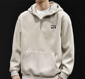 Men's Half Zip Hooded Sweatshirt Jacket