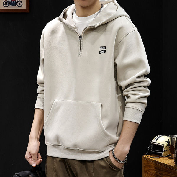 Men's Half Zip Hooded Sweatshirt Jacket