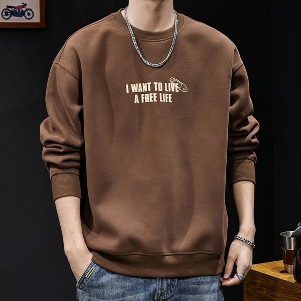 Men's Autumn and Winter Long Sleeve Round Neck Sweatshirt