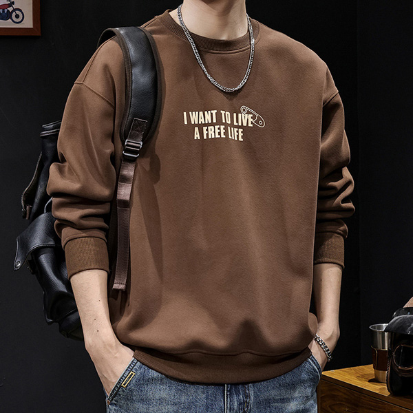 Men's Autumn and Winter Long Sleeve Round Neck Sweatshirt