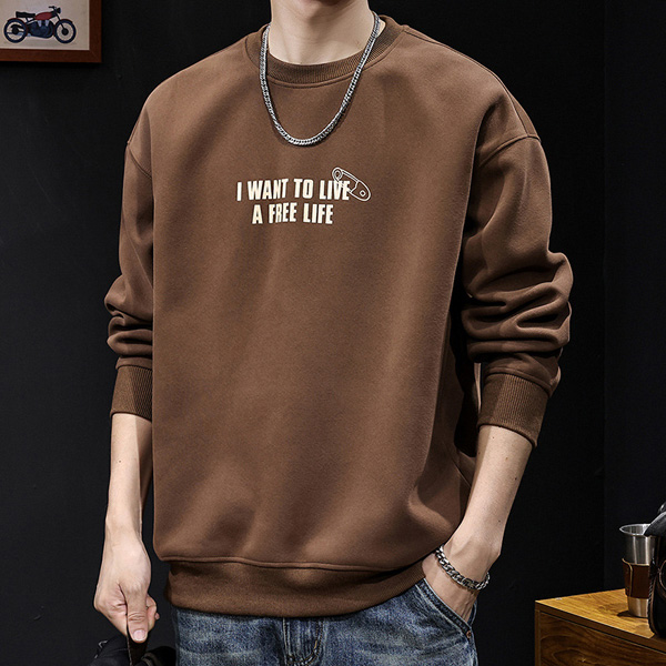 Men's Autumn and Winter Long Sleeve Round Neck Sweatshirt