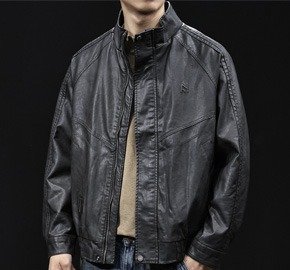 Men's Motorcycle PU Leather Jacket
