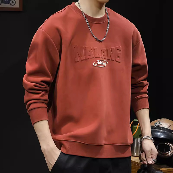 Crew Neck Long Sleeve Sweatshirt Shirt for Men