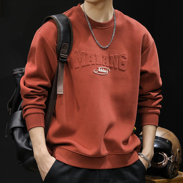 Crew Neck Long Sleeve Sweatshirt Shirt for Men