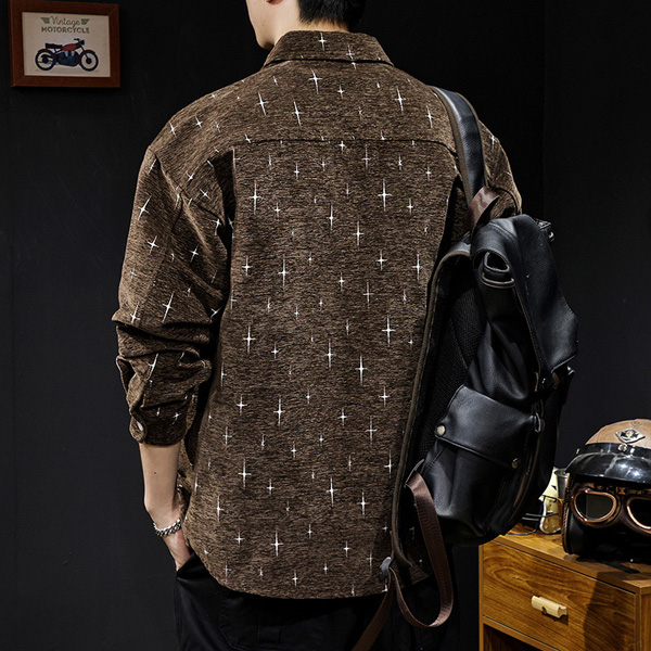 Chenille Casual Shirt Men's Jacket