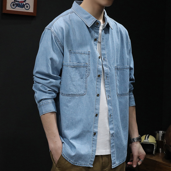 Men's Casual Thin Denim Shirt