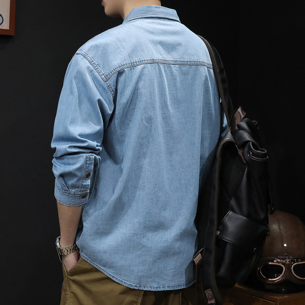 Men's Casual Thin Denim Shirt