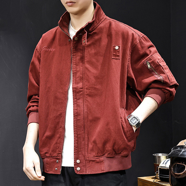 Red Workwear Jacket for Men