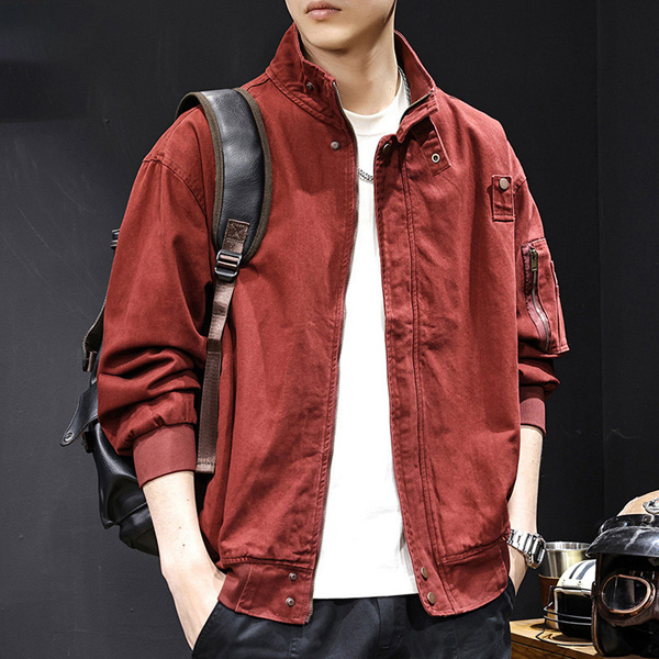 Red Workwear Jacket for Men