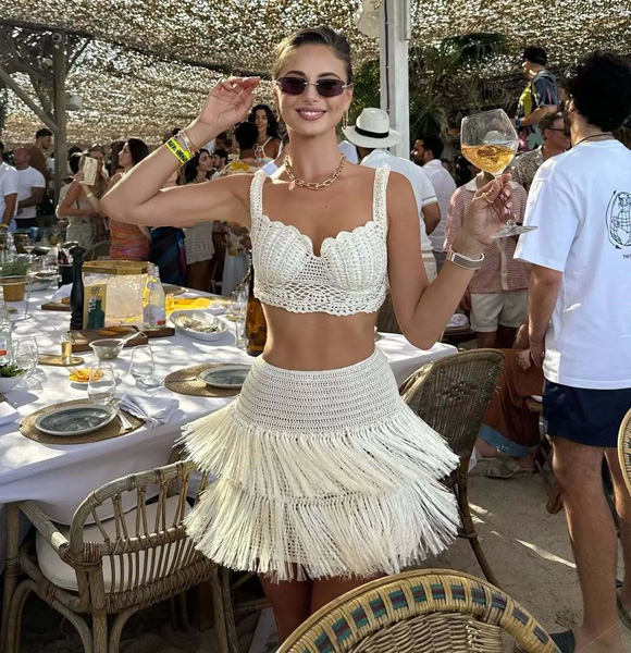 Fashion Fringe Vacation Style Cutout Dress Two-piece Set