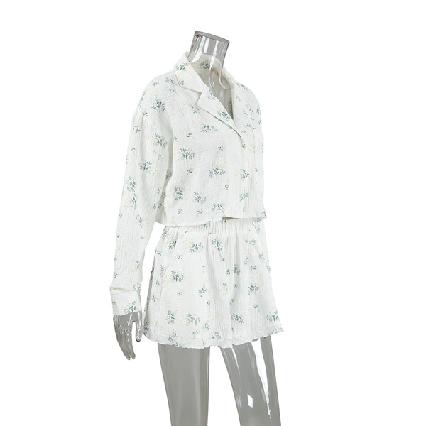 Casual Long-sleeved Shorts Loungewear Women