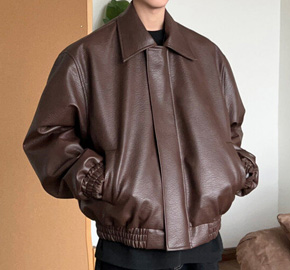 Shiny PU Jacket for Men