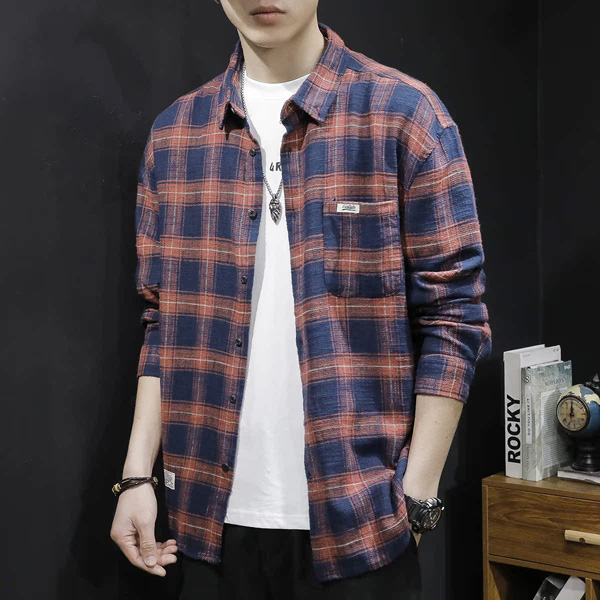 Loose Casual Plaid Shirt