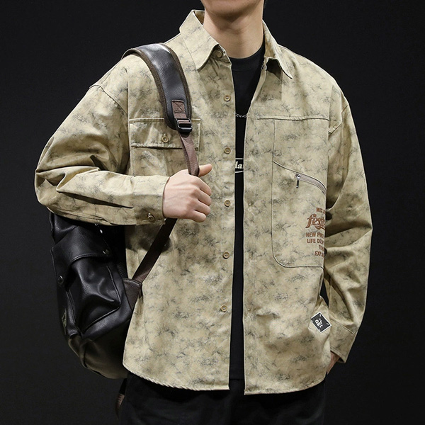 Camouflage Shirt Men's Long Sleeve Casual Jacket