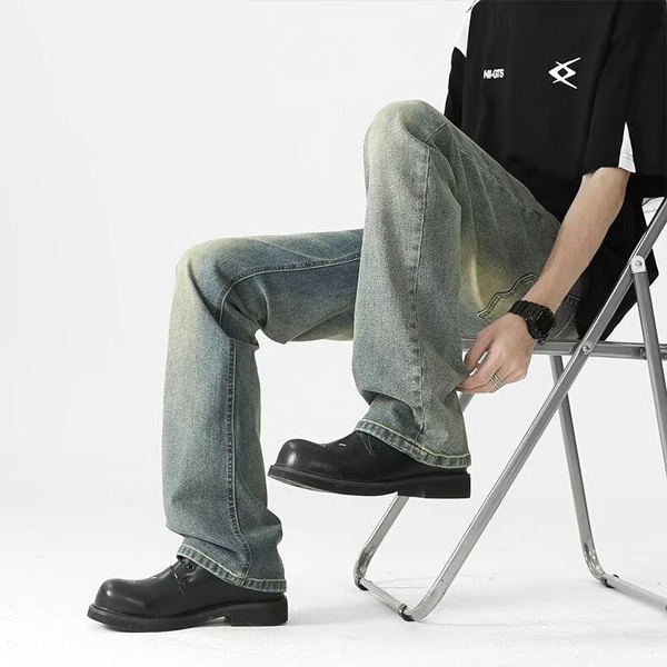 Wide Leg Boys Casual Straight Long Jeans