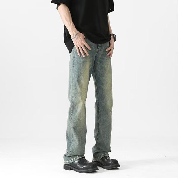 Wide Leg Boys Casual Straight Long Jeans