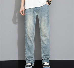 Loose Straight Leg Vintage Stretch Casual Jeans