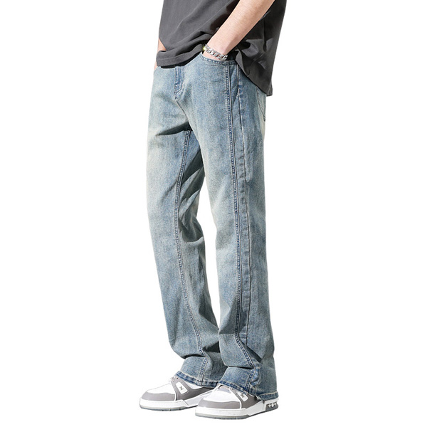 Loose Straight Leg Vintage Stretch Casual Jeans