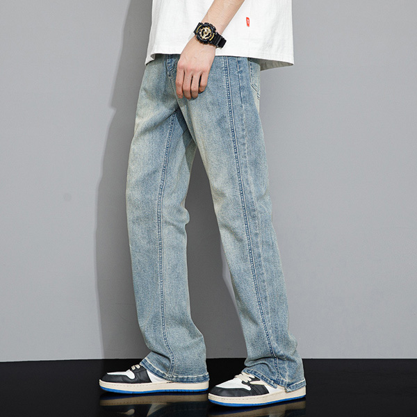 Loose Straight Leg Vintage Stretch Casual Jeans
