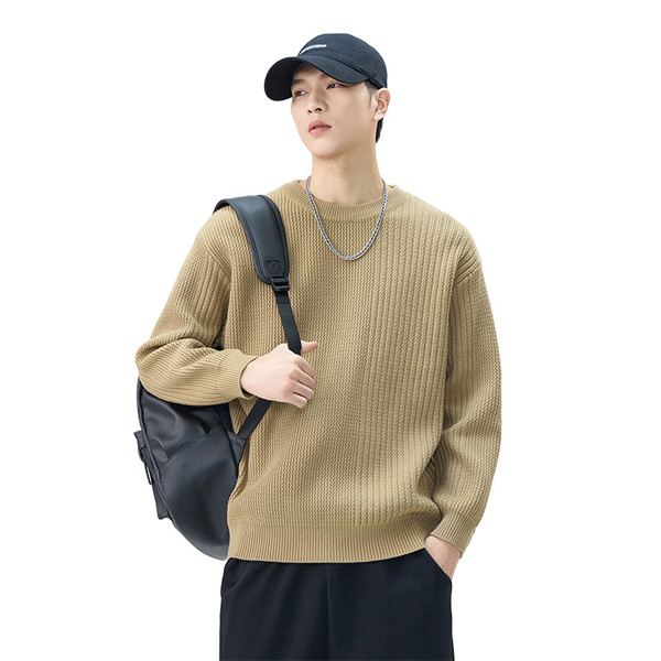 Loose Warm Long Sleeve Knit Crew Neck Sweater