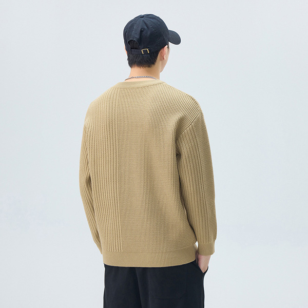 Loose Warm Long Sleeve Knit Crew Neck Sweater