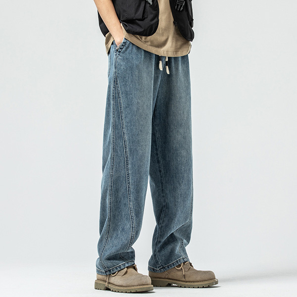 Wide Leg Falling Loose Straight Leg Jeans