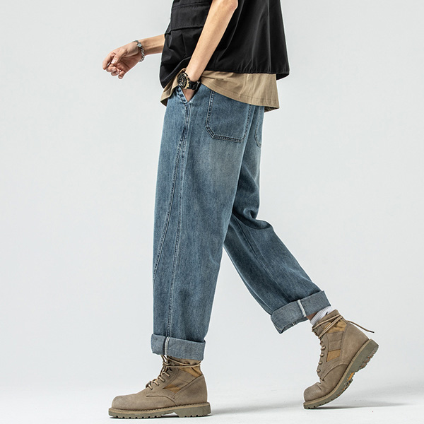 Wide Leg Falling Loose Straight Leg Jeans