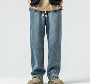 Wide Leg Falling Loose Straight Leg Jeans